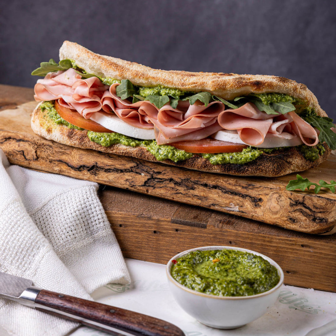 Prosciutto and Buffalo Cheese Sandwich